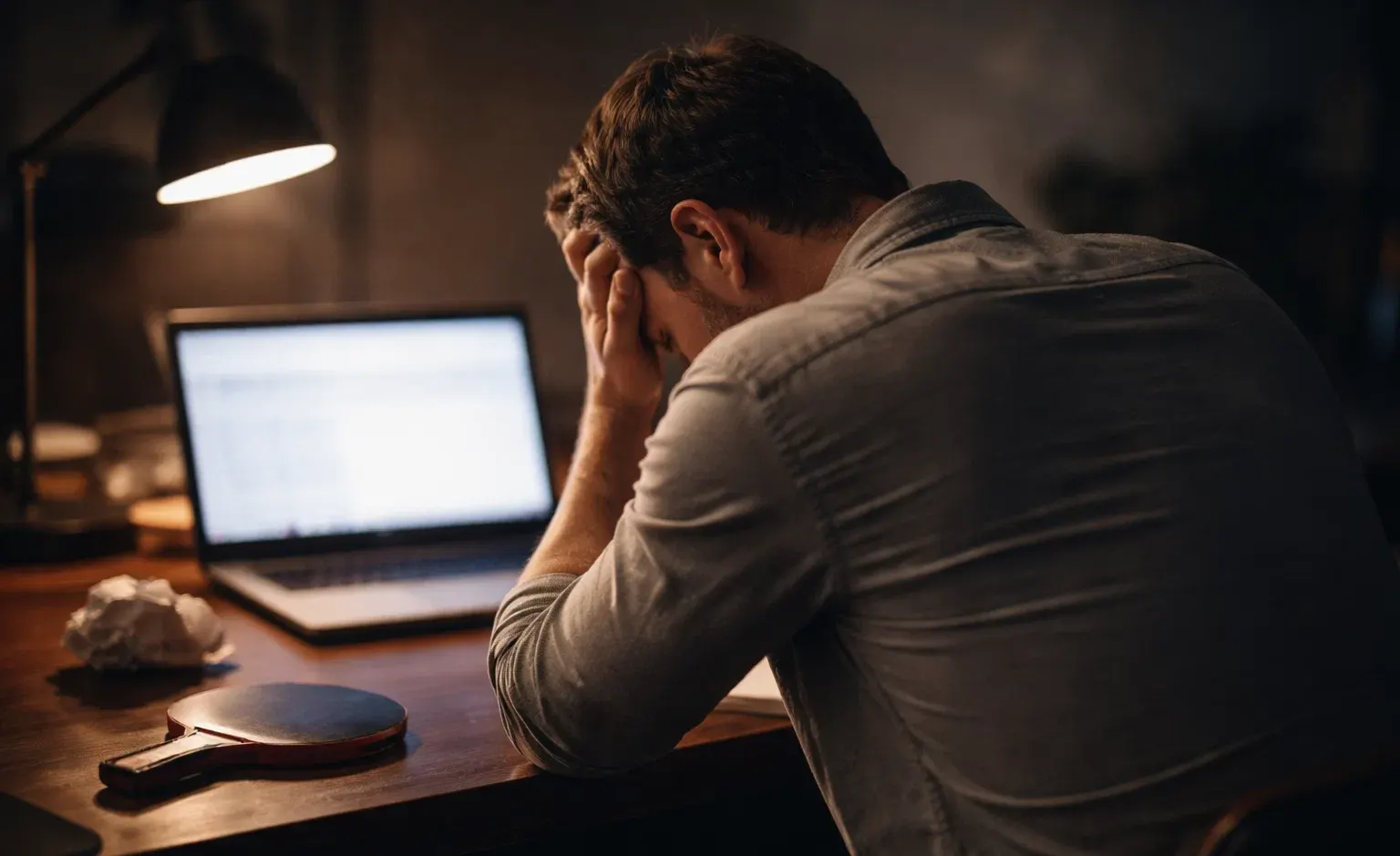 Personne frustrée devant un écran illustrant les erreurs de paris sportifs